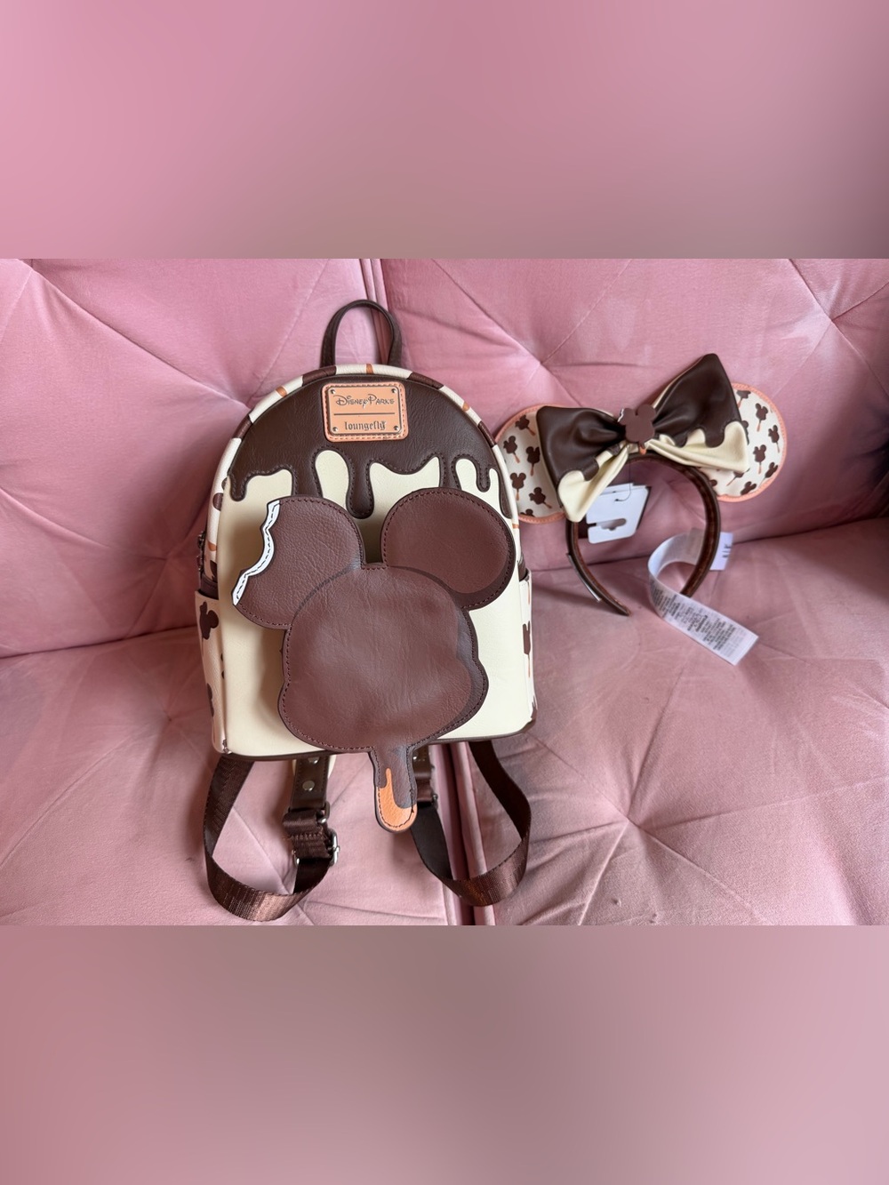 Disney parks Loungefly scented ice cream bar backpack set!
